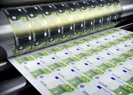 Printing hundred euro banknotes